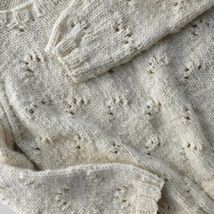 sweater Lovely - color blanco crudo - EntramadoSur. Moda infantil sostenible