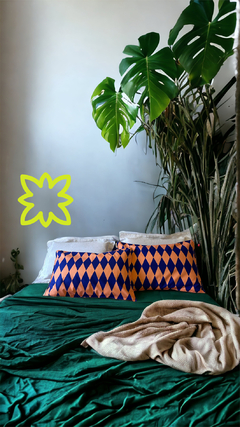 BED SET DOTS CIRCUS BLUE