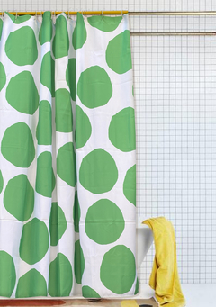 CORTINA DE BAÑO DOT VERDE