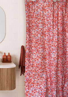 CORTINA DE BAÑO PICNIC RED