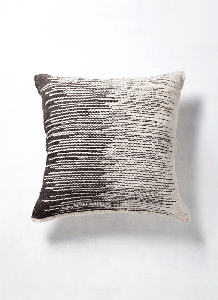 Awanay Black Fringe Llama Wool Pillow – atacama home