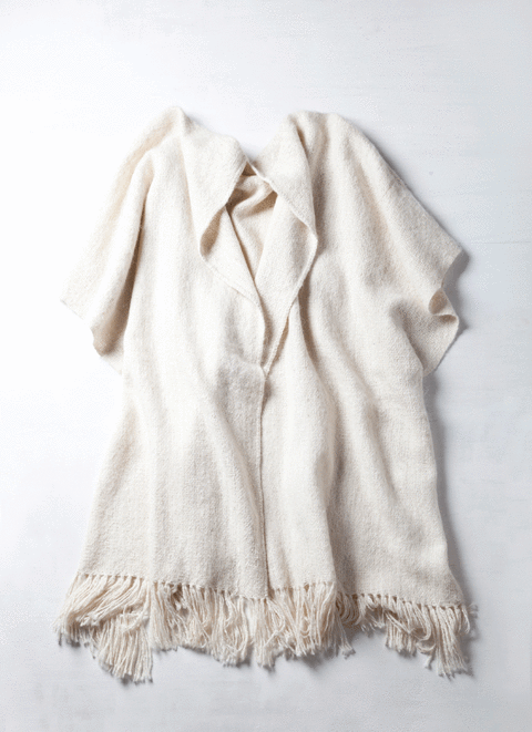 WHITE PONCHO
