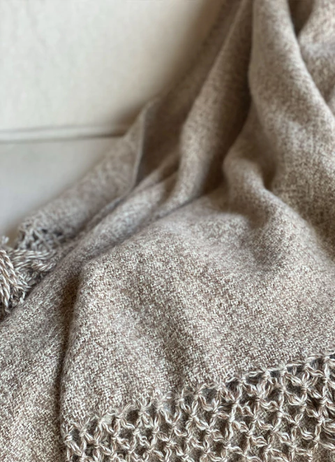 OTOÑO THROW JASPEADO-CAMEL
