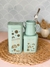 Set Tarros Cuadrados Life is Good Oliva - comprar online