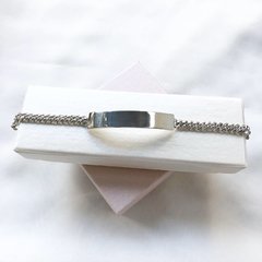 PULSERA PLACA PLATA 925