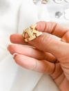 ANILLO INICIAL PLATA 925+ BAÑO ORO 24K