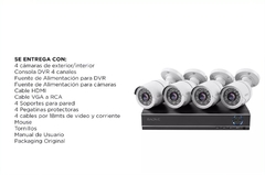 Kit 4 Camaras Ip Seguridad Full Hd Dvr Vision Nocturna Cctv