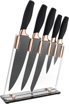 Juego de cuchillos oro rosa