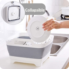Lavabo con drenaje, plegable, portátil 9 litros de capacidad