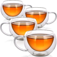 Tazas de té transparente