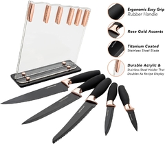 Juego de cuchillos oro rosa - comprar online