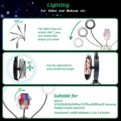 Anillo de luz doble con espejo en internet