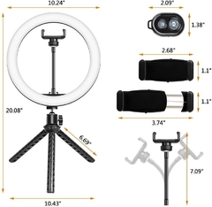 Anillo de luz LED con tripode para celulares - comprar online