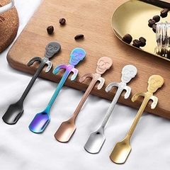 Juego de cucharas calavera para café