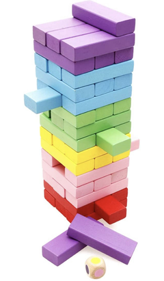 Juego de mesa de bloques de madera para niños