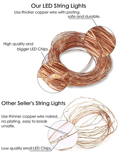 Guirnalda de luces LED con clip de fotos - tienda online