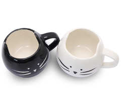 Juego de tazas de cerámica con diseño de gato - comprar online