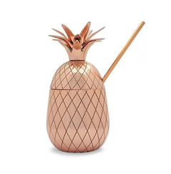 Vaso de piña de cobre con pajita de cobre - tienda online