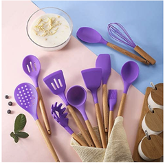 Imagen de Juego de 12 utensilios de cocina de silicona