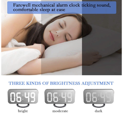 Reloj espejo despertador con LED - tienda online