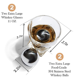 Juego de regalo de piedras de whisky premium para hombres - Atomic Arte y Diseño S.A.S