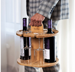 Estante para vino en madera en internet