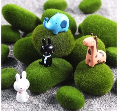 20 piedras artificiales decorativas con musgo verde Halloween