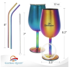 Copas de vino de acero inoxidable tornasol en internet