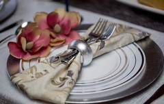 Platos de plástico plateados - tienda online