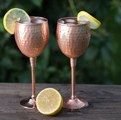 Copas de vino de cobre Set de 2 de 11 oz - Atomic Arte y Diseño S.A.S