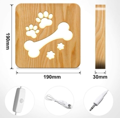 Lámpara de noche de madera cachorro en internet