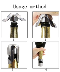 Set de 3 tapones para sellador de champán en internet