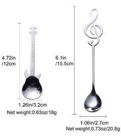 Juego de 6 cucharas de notas musicales - tienda online