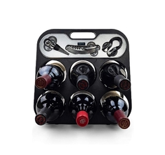 Soporte para botellas de vino plegable