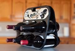 Soporte para botellas de vino plegable - Atomic Arte y Diseño S.A.S