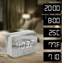 Reloj despertador con diseño de mármol - Atomic Arte y Diseño S.A.S