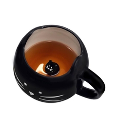 Taza de café de cerámica con diseño de gato