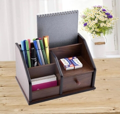 Organizador multifuncional de escritorio de madera - comprar online