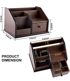 Imagen de Organizador multifuncional de escritorio de madera