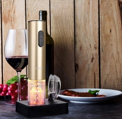 Abrebotellas de vino eléctrico automático con cortador de aluminio (oro champán) - Atomic Arte y Diseño S.A.S