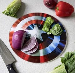 Tabla de cortar con diseño de escudo de Capitán América en internet
