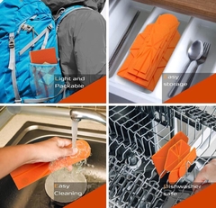 Juego de cocina basado en origami – 6 piezas plegables - Atomic Arte y Diseño S.A.S