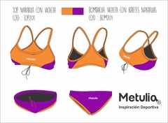 Top Natación Naranja y violeta resiste-cloro /TOP201 - comprar online