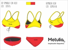 Top Natación con Cordon Amarillo y Rojo/TOP205 en internet