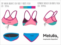 Top Natación con Cordón Salmon, Celeste y fucsia/ TOP206 - comprar online