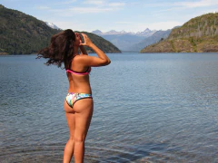 Top de Natación estampado PALMERAS TROPICALES /TOP220TEXPAL - METULIA
