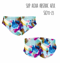Slip Natación Aqua Abstrac Azul SL1123