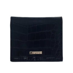 Billetera Tarjetero Skora Croco Negro