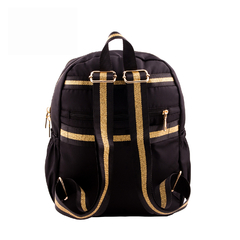 Mochila Dos Divisones Ultraliviana Gold Estampada Amayra Negra en internet