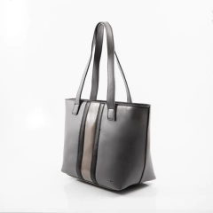 BLAQUE tote Toulouse reptil negro y gris - comprar online
